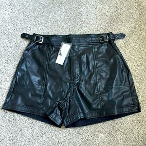 Faux Leather Shorts